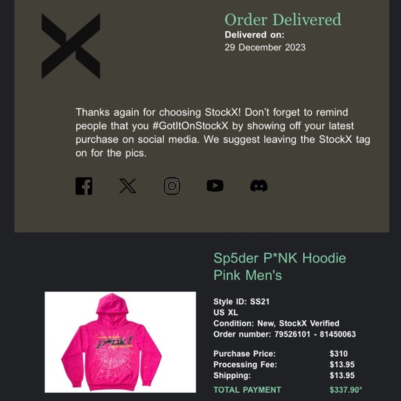 Sp5der hoodie size Xl most comfy hoodie I ever had - Picture 5 of 5